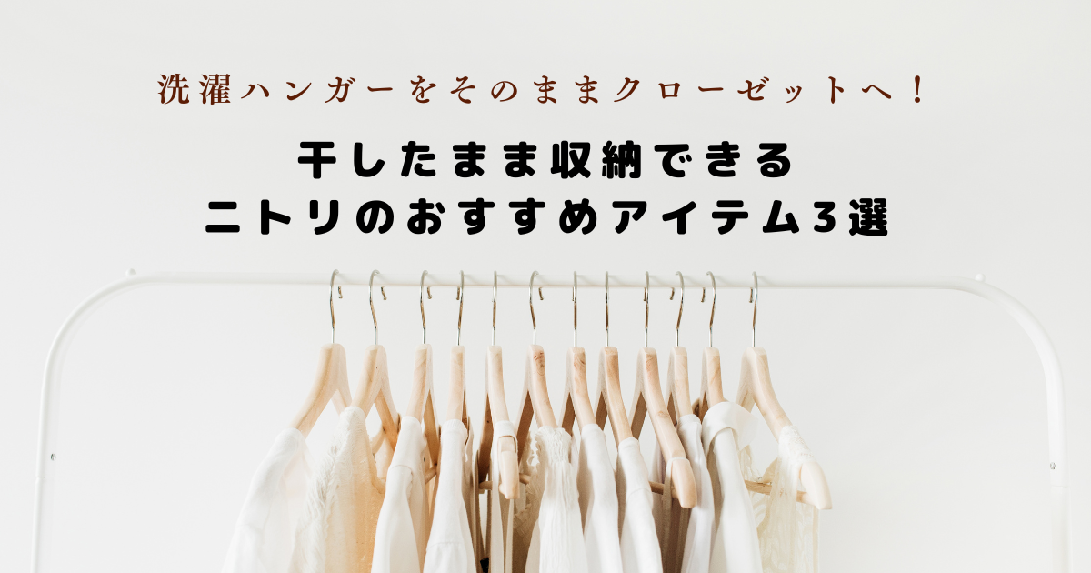 洗濯ハンガーをそのままクローゼットへ！ニトリの干したまま収納できるおすすめアイテム3選